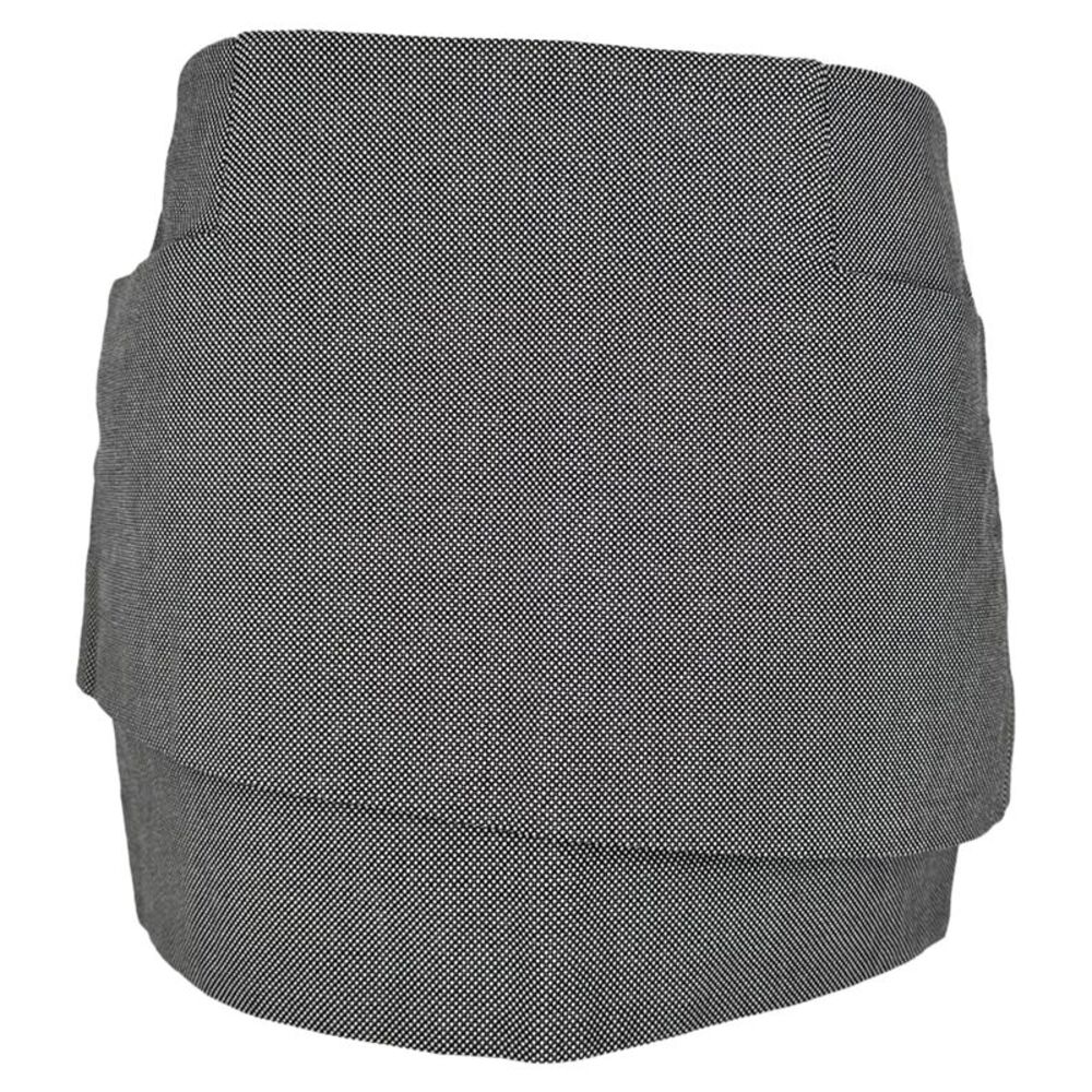 Acne Studios Tweed Asymmetric Mini Skirt in Grey Polyester